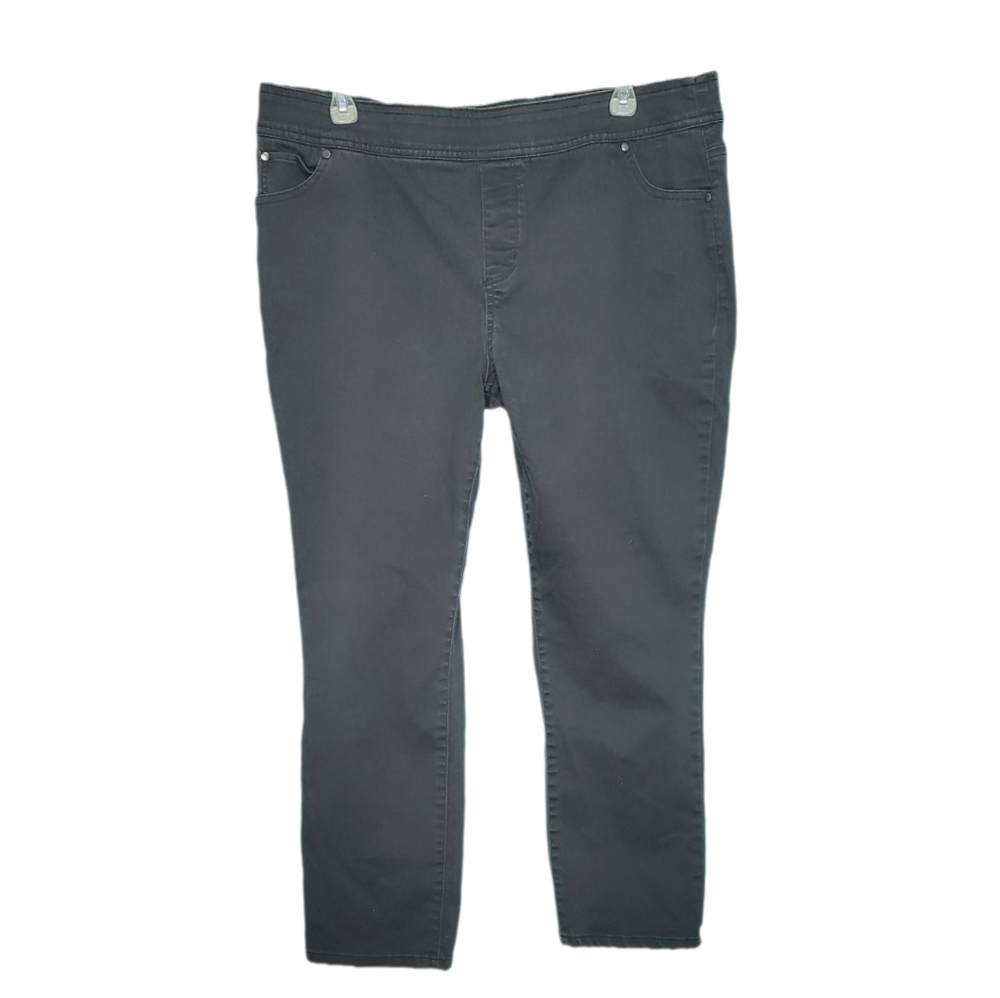 Kim Rogers Pull On Stretch Women's Black Pants Size 14PS